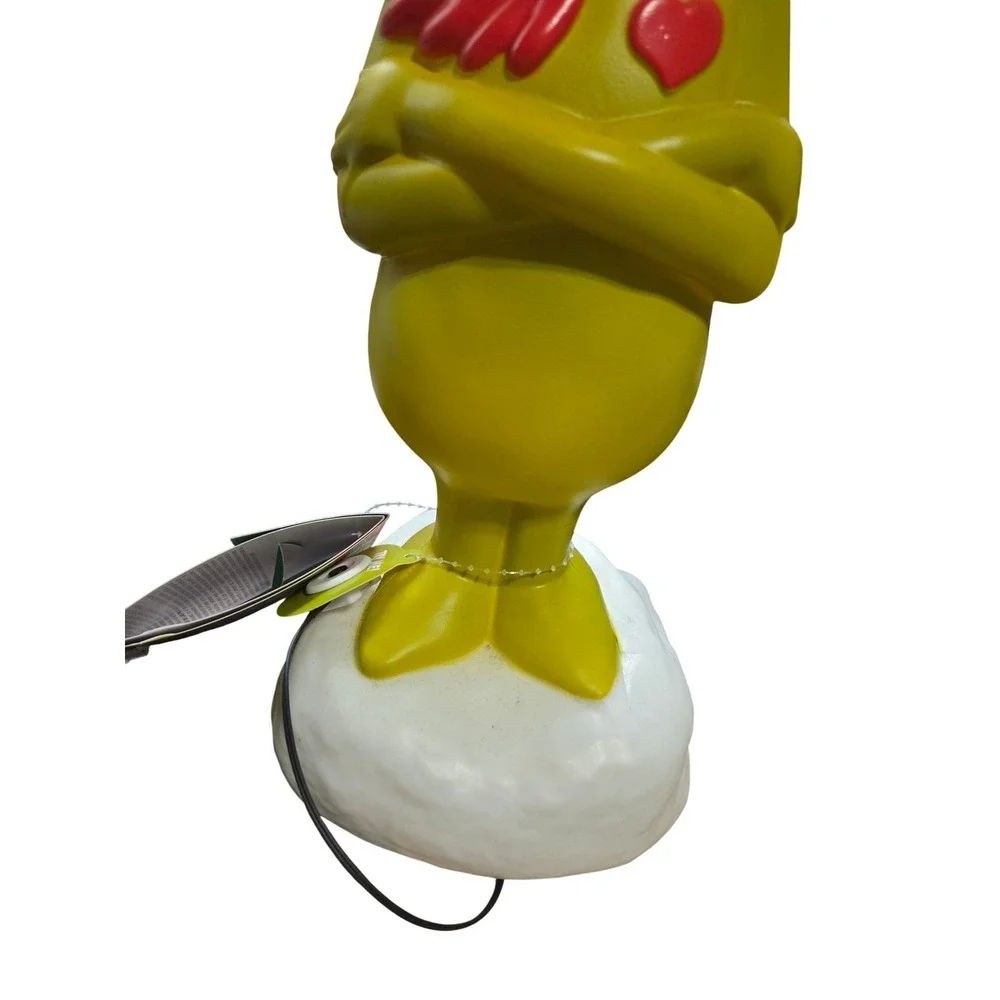 Grinch Christmas Blow Mold 14 inch Light Up Decor Holiday Decoration Heart Scarf